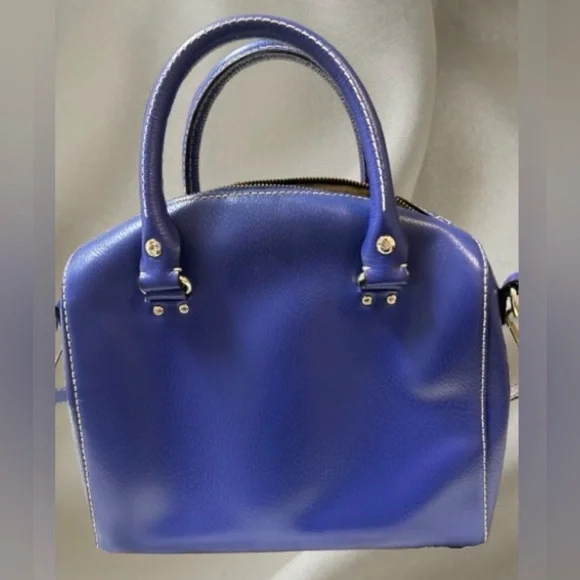 Kate Spade Limited edition Alessa Wellesley holiday blue satchel. - Picture 3 of 14